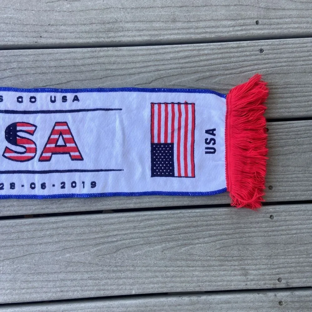 2019 Women’s World Cup Soccer USA France Quarter Final Match Scarf Paris 6/28/19